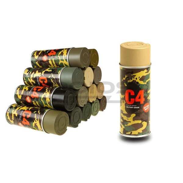 C4 Farbspray Mil Grade Color Spray - Lehmbeige (RAL1040)