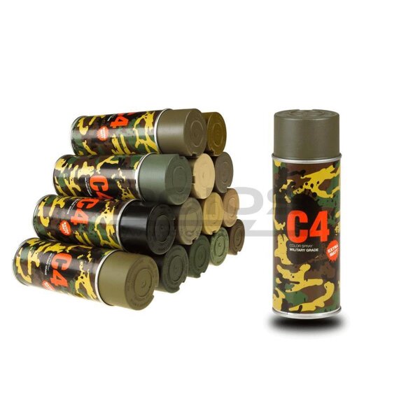 C4 Farbspray Mil Grade Color Spray - Braungrau (RAL 7013) ÖBH
