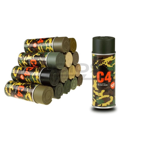C4 Farbspray Mil Grade Color Spray - Flaschengrün (RAL6007)
