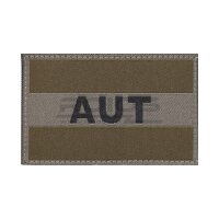 Austria Flag Patch - Österreich Flagge - Braungrau...